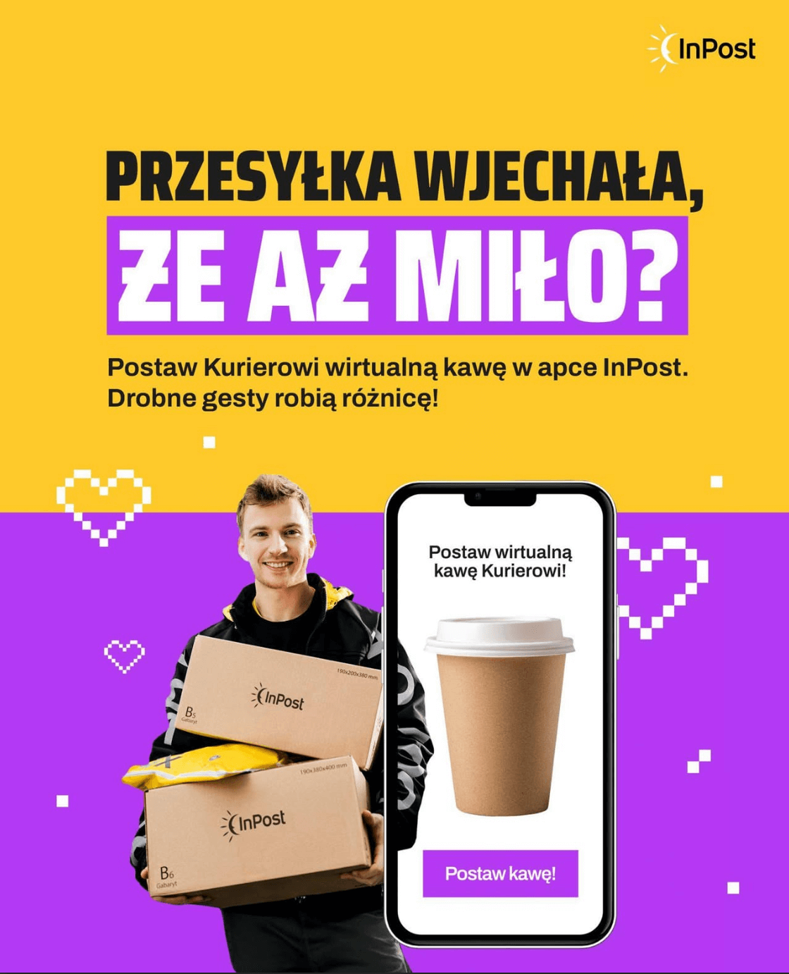 Dzień Kawy i Dzień Kuriera – InPost z nową funkcją „Kawa dla Kuriera”